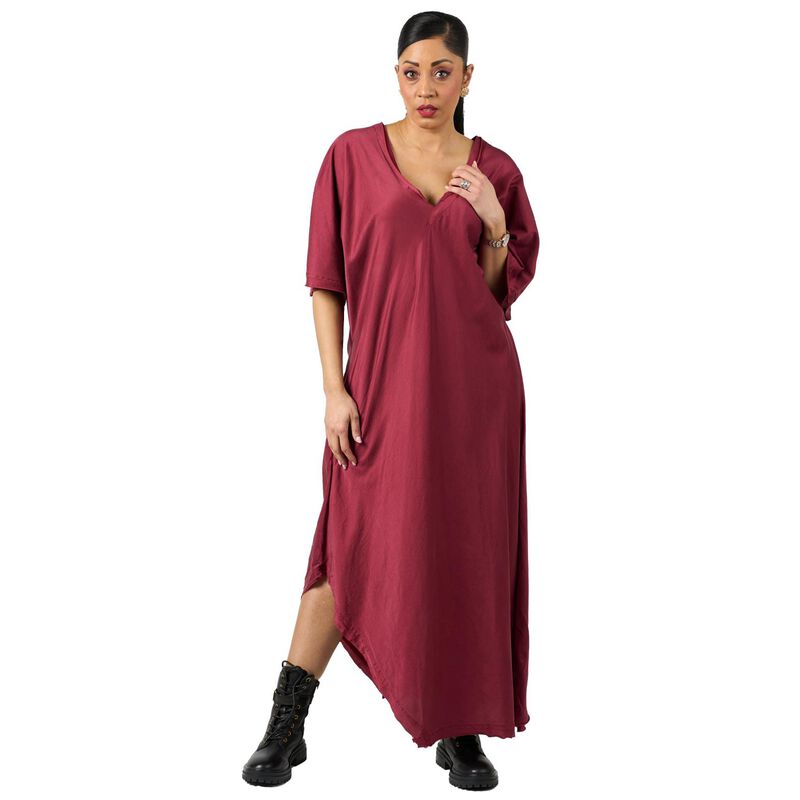La Vaca Loca V-Neck Shortsleeve Angle Hem Dress image number 0